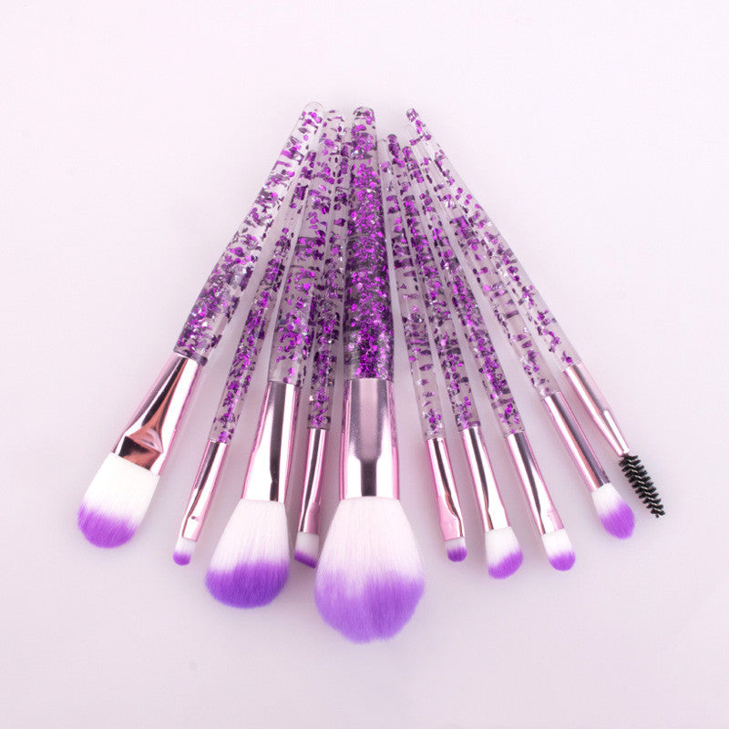 10 Makeup Brushes Powder-Filled Handle Makeup Brush Set 10 Makeup Brushes Powder-Filled Handle Makeup Brush Set